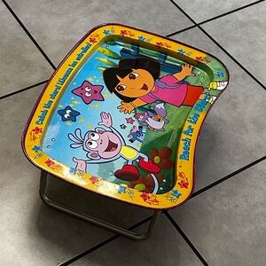 Vintage Nickelodeon/Viacom Dora the Explorer 2003 Metallic Standing Lap Tray -